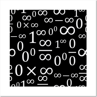 Indeterminate Forms Pattern (White) Posters and Art